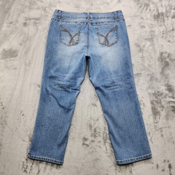 Route 66 Jeans Womens 15/16 Blue Mid Rise Classic Fit Skinny Leg Stretch Denim - Picture 3 of 14